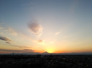イメージ写真：富士山夕日