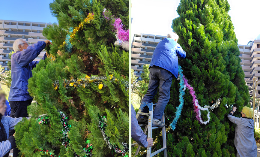 写真：飾りつけの様子